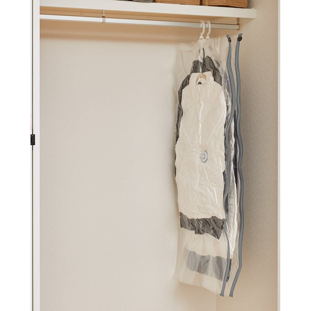 一袋に2枚の衣類を同時収納可能