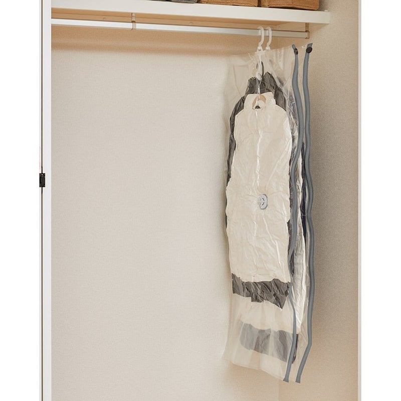 一袋に2枚の衣類を同時収納可能